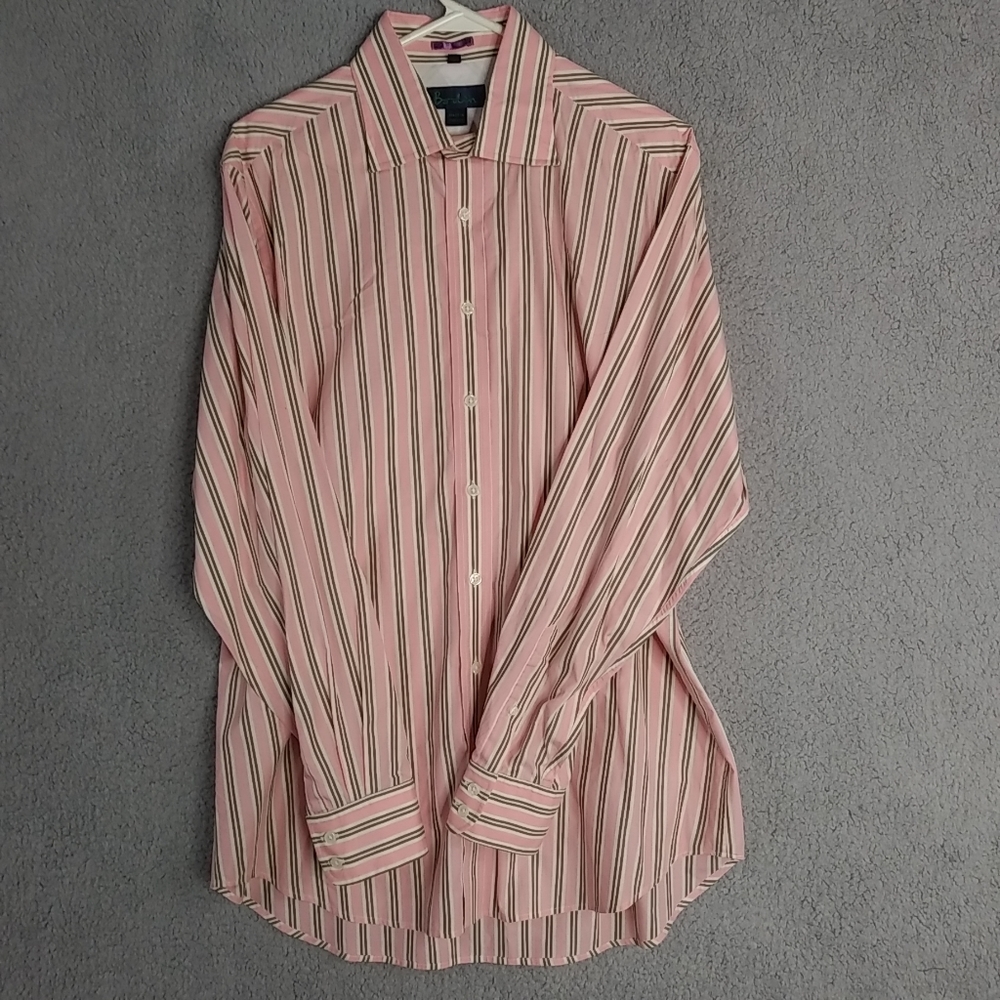 Boden Pink and Gray stripped long sleeve shirt 16